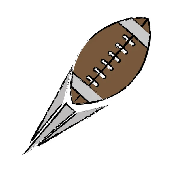 Zeichnung Ball American Football Sport — Stockvektor