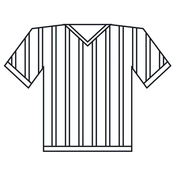 Maillot arbitre football américain contour — Image vectorielle