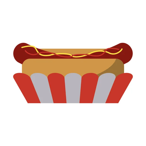 Hot dog comida rápida fútbol americano — Vector de stock