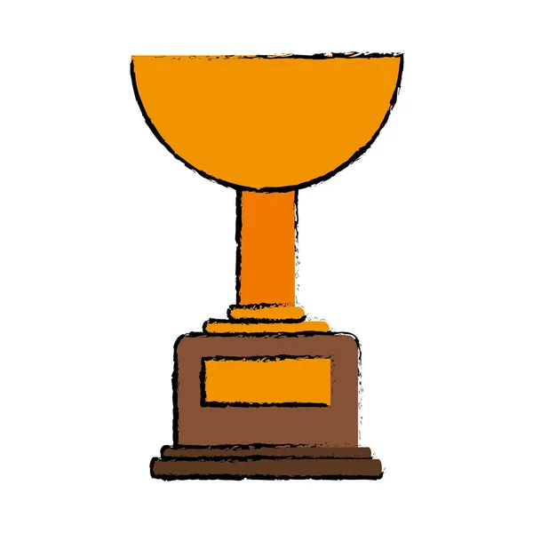 Drawing trophy winner award american football — Stock Vector