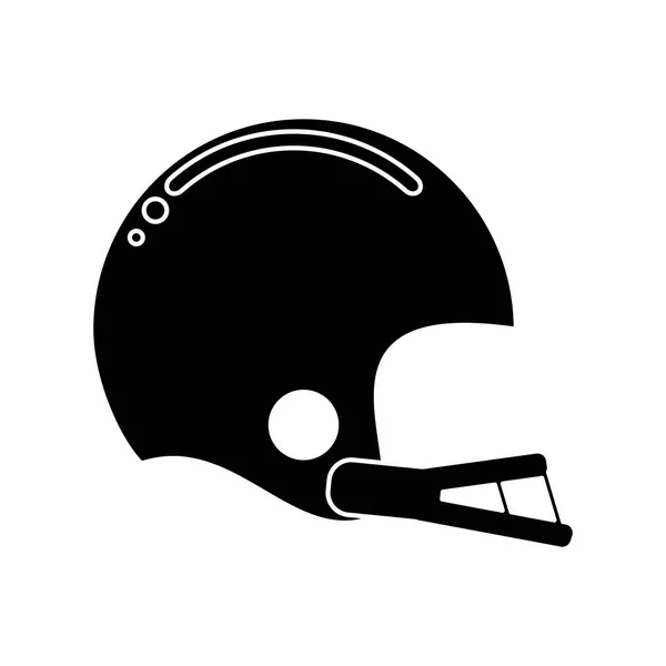 Silhouette american football helmet sport — Stock Vector