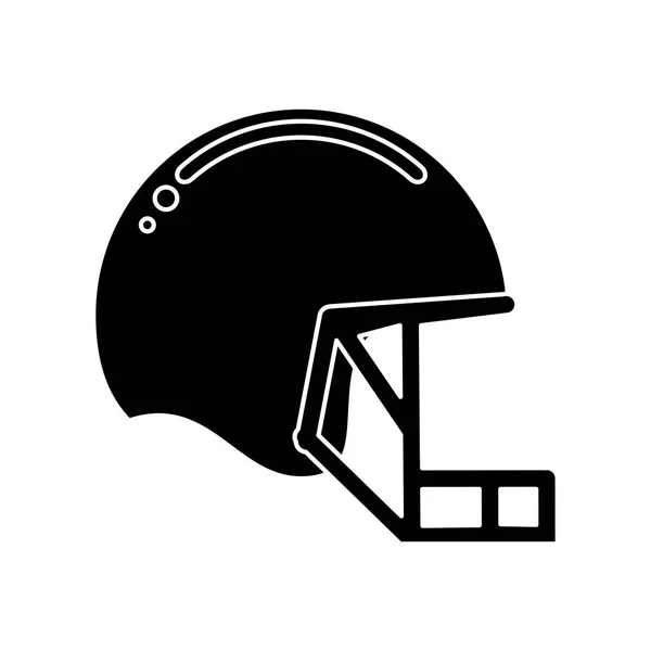 剪影头盔面罩美式足球设备 — 图库矢量图片
