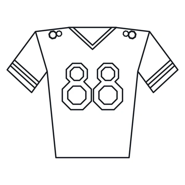 Jersey jugador americano esquema de fútbol — Vector de stock