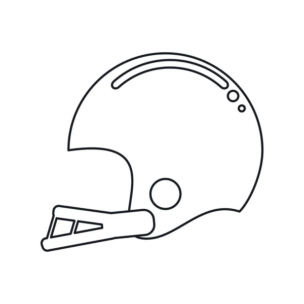 Futebol americano capacete esporte esboço — Vetor de Stock