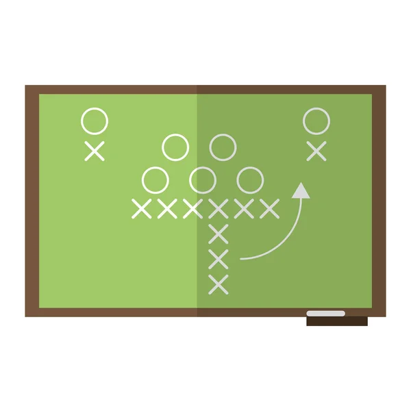 Sport tactiek schoolbord Amerikaans voetbal — Stockvector