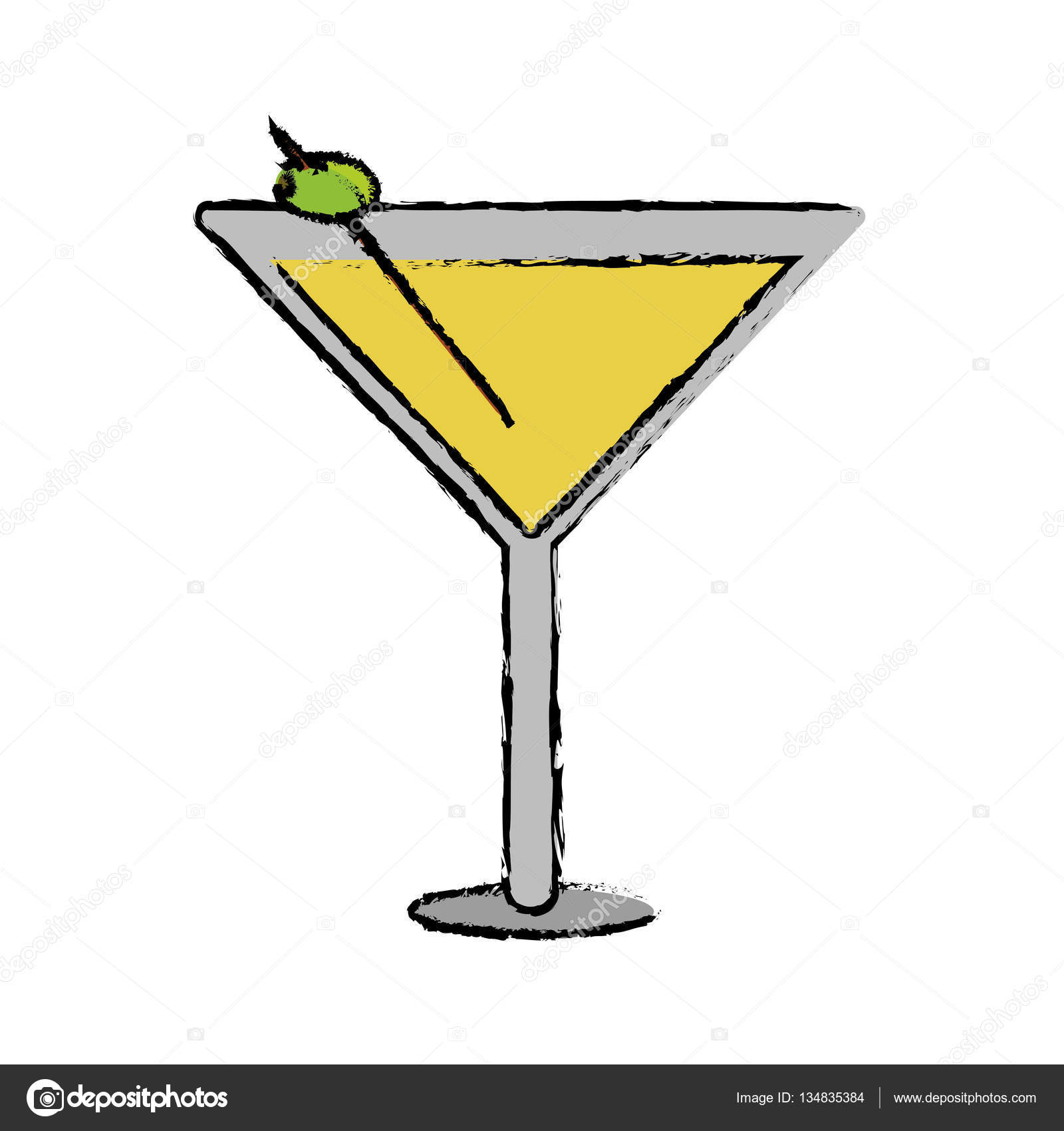 verre martini olive