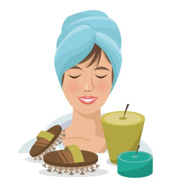 kadın havlu spa masaj ve terapi