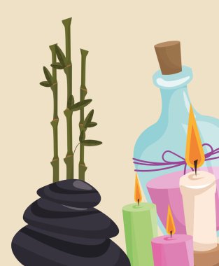 Spa terapi losyon aroma mum sıcak taş