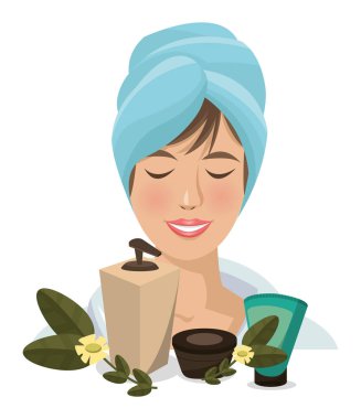 Spa kadın havlu ürünleri yüz vücut bakımı