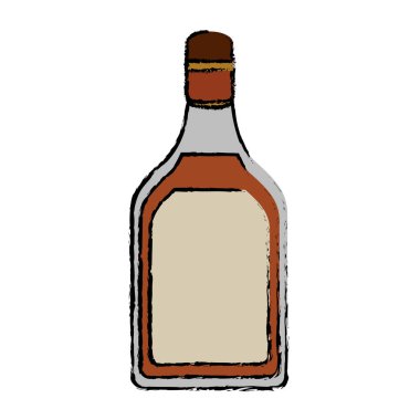 Çizim Tekila şişesi alkollü içecek