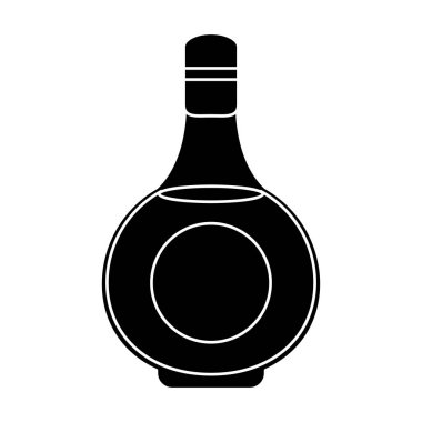siluet konyak şişesi alcochol içki stili