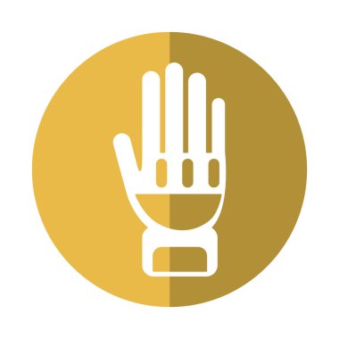 Sarı eldiven koruma itfaiyeci öğeleri gölge