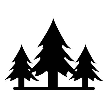 siluet vahşi Orman ağacı pines