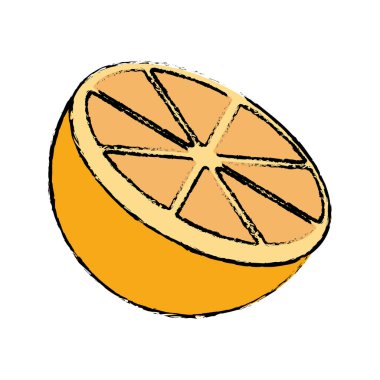 Turuncu sulu dilimlenmiş çizim