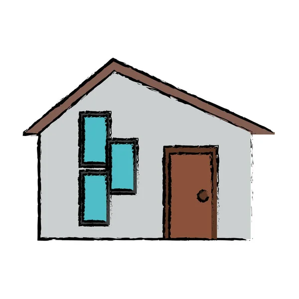 Kreslení domu moderní styl — Stockový vektor