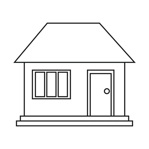 Dům domů rodinných rezidenční obrys — Stockový vektor