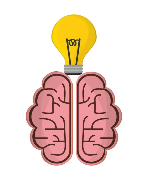 Idea del cerebro concepto de solución creativa — Archivo Imágenes Vectoriales