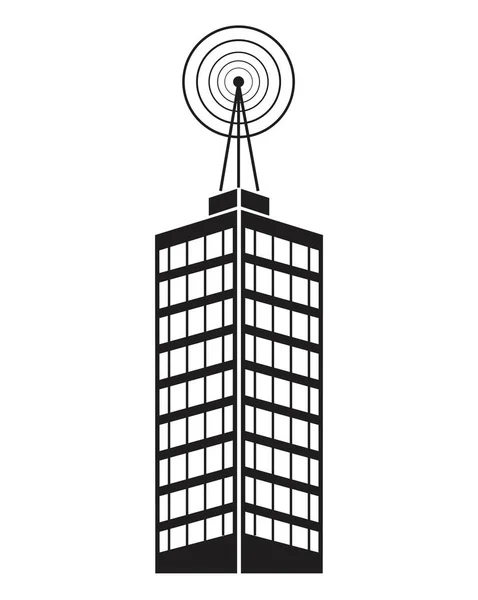 通信マスト テレビを構築 — ストックベクタ