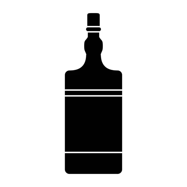 Bouteille silhouette whisky liqueur chère — Image vectorielle