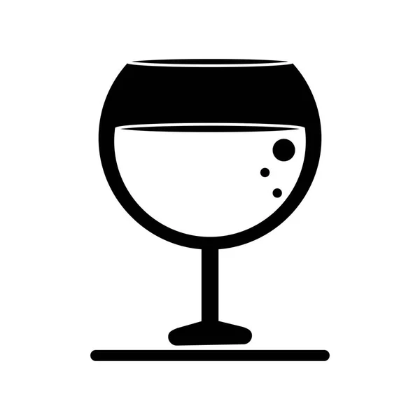 Silhouette Glas Schnaps Getränk Alkohol — Stockvektor