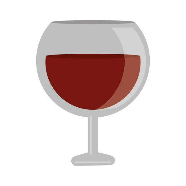 ガラス ブランデー飲料アルコール白背景 — ストックベクタ