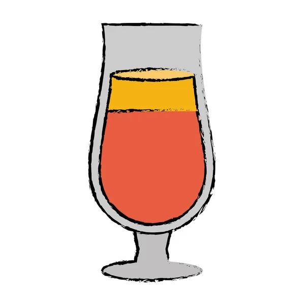 Dibujo cóctel bebida alcohólica popular paja — Vector de stock