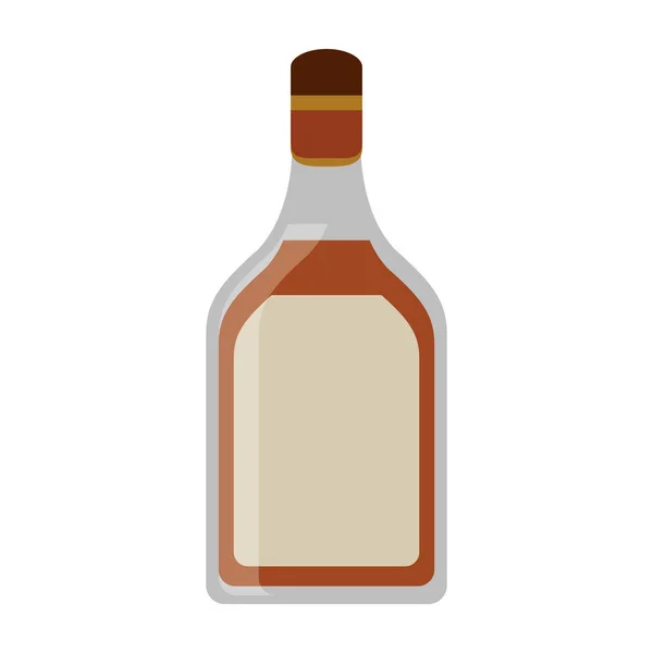 Garrafa de tequila bebida alcoólica — Vetor de Stock