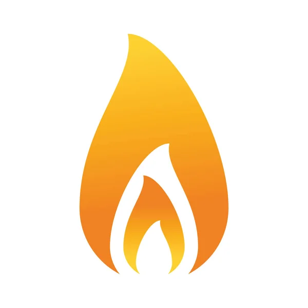 Sıcak tasarım yanan ateş alev — Stok Vektör