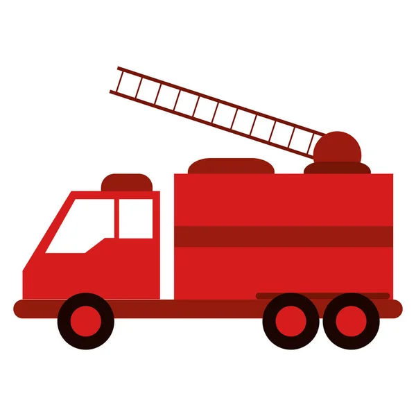 Perhatian urgensi penyelamatan truk pemadam kebakaran - Stok Vektor