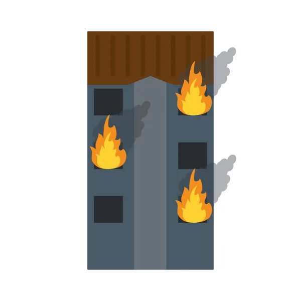 Edificio antincendio emergenza residenziale — Vettoriale Stock