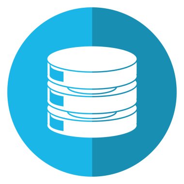 Veri Merkezi sunucu ağ gölge mavi daire