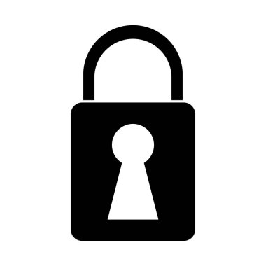 siluet asma kilit kilit güvenli dijital