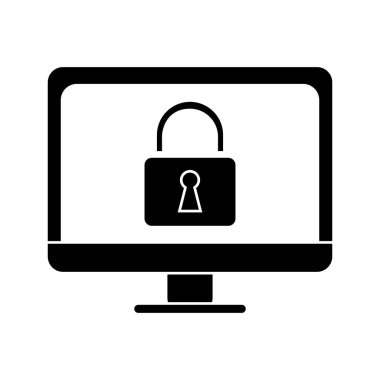 siluet bilgisayar internet güvenlik sistemi teknolojisi