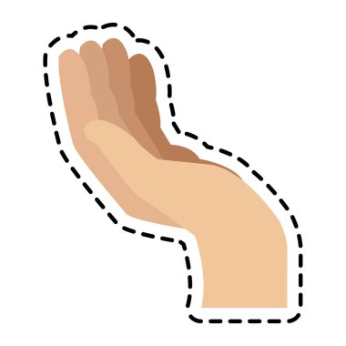 İzole insan el tasarım