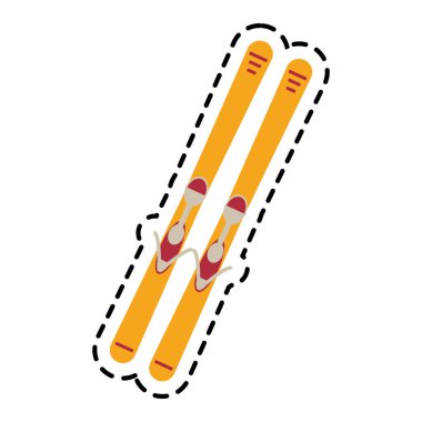 İzole kayaklar tasarım