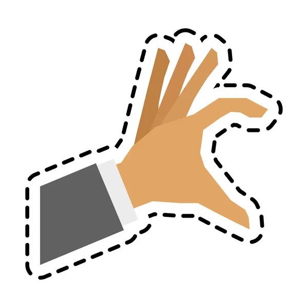 Isolerade mänsklig hand design — Stock vektor
