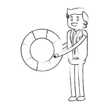 İzole iş adamı tasarım