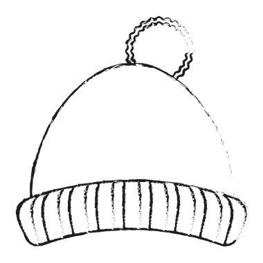 Kış kumaş tasarım izole şapka