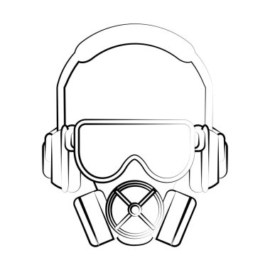 Kulaklık gözlük ve maske tasarım
