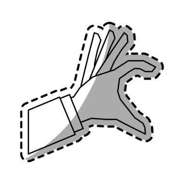 İzole insan el tasarım