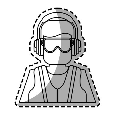 Endüstriyel güvenlik tasarım bezle adam