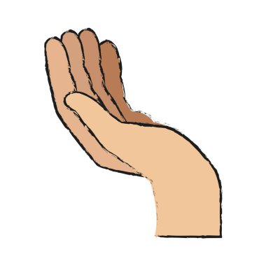 İzole insan el tasarım