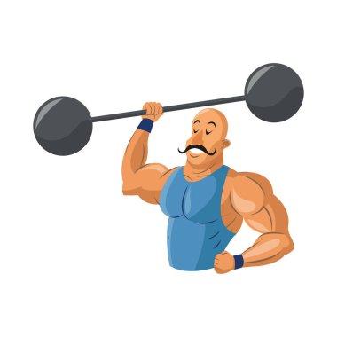 İzole sirk gücü adam tasarım