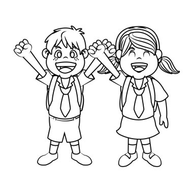 İzole okul çocuklar tasarım