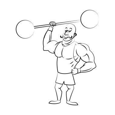 İzole sirk gücü adam tasarım