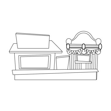 İzole karnaval çadır ve mağaza tasarımı