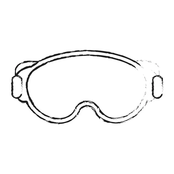 Na białym tle okulary zimowe tkaniny projektu — Wektor stockowy