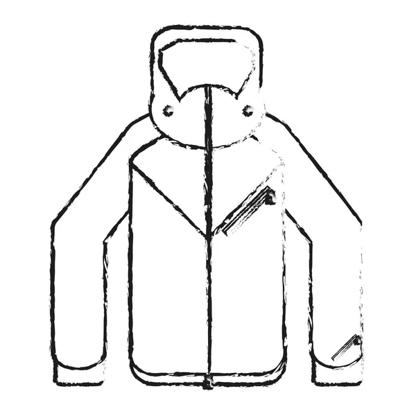 Chaqueta aislada de diseño de tela de invierno — Vector de stock