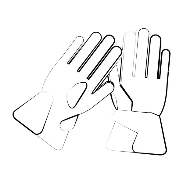 Handschuh im Winter-Stoffdesign — Stockvektor