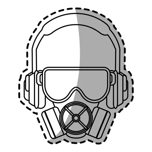 Lunettes casque et design de masque — Image vectorielle